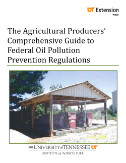 The Agricultural Producers` Comprehensive Guide to Federal Oil