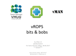 Making vRops easier in enterprise