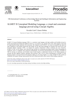 KAMET II Conceptual Modeling Language, a Visual