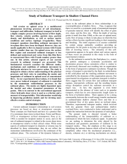 Study of Sediment Transport in Shallow Channel Flows