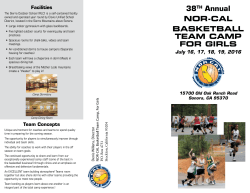 38TH Annual NOR-CAL BASKETBALL TEAM CAMP FOR GIRLS