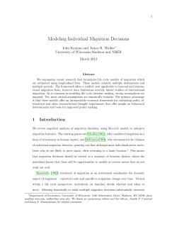 Modeling Individual Migration Decisions