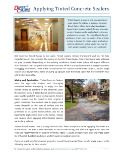 Applying Tinted Concrete Sealers