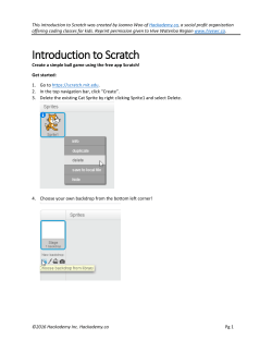 Introduction to Scratch