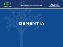 Dementia.GRS9 - Geriatrics Care Online