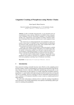 Linguistic Cracking of Passphrases using Markov Chains