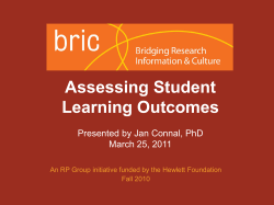 Assessing SLOs w/Notes