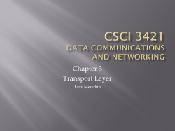CSCI 3421 Data communications and Networking