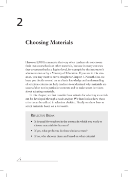Choosing Materials - TESOL International Association