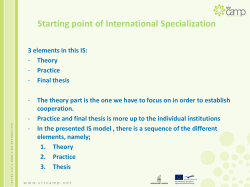 Internasjonal spesialisering/fordypning alt. 1
