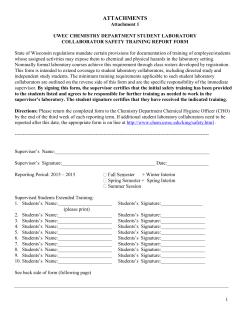 CHEMICAL HYGIENE PLAN
