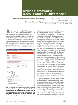Online Homework: Does It Make a Difference?