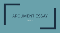 Argument essay
