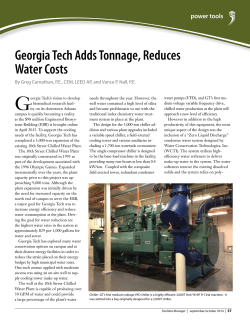 Georgia Tech Adds Tonnage, Reduces Water Costs