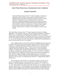 Inner-Party Democracy: Development and Limitations