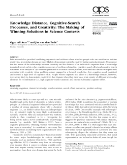 Knowledge Distance, Cognitive-Search Processes, and Creativity