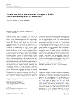 Decadal amplitude modulation of two types of ENSO and its