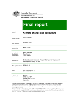 Climate change and agriculture