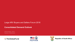 Large ARV Buyers and Sellers Forum 2016 Consolidated Demand
