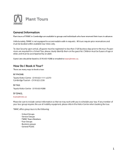 Plant Tours - Toyota Motor Manufacturing Canada