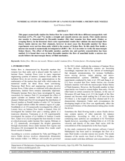 Numerical Study of Stokes Flow of a Nano Fluid Inside a Micron Size