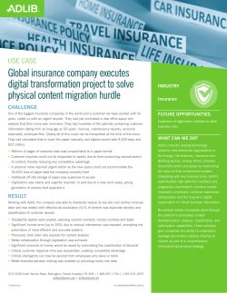 Insurance Use Case - Global insurance company executes digital