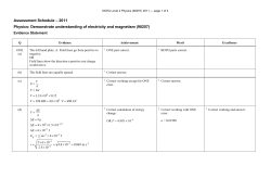 NCEA Level 2 Physics (90257) 2011 Assessment Schedule