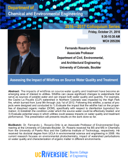 Department of 2016&mdash;2017 Colloquium Series Chemical and
