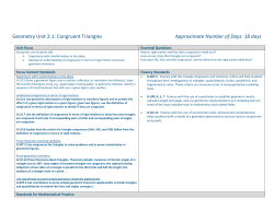 Geometry Unit 2.1 Standards