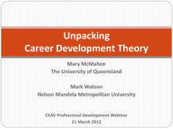 Qualitative Career Assessment: Innovative Applications