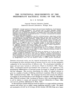 the nutritional requirements of the predominant bacterial flora of the