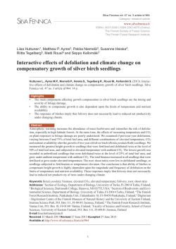 nteractive effects of defoliation and climate change