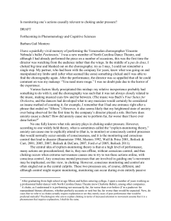 Is monitoring one`s actions causally relevant to choking under