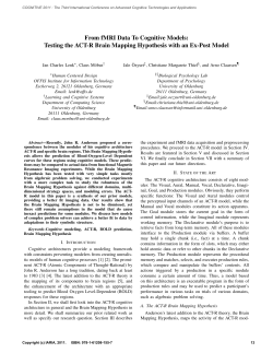 From fMRI Data To Cognitive Models: Testing the ACT