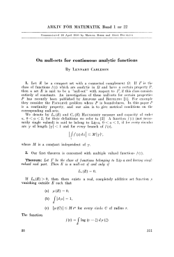 On null-sets for continuous analytic functions