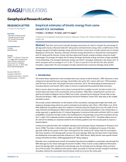 Empirical estimates of kinetic energy from some recent U.S. tornadoes