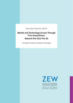 Market and Technology Access Through Firm Acquisitions: Beyond