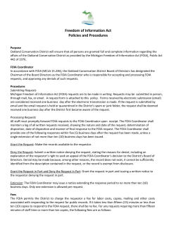 Freedom of Information Act (FOIA)