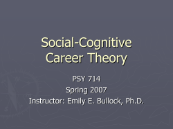 Social-Cognitive Career Theory