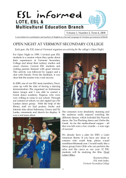 OPEN NIGHT AT VERMONT SECONDARY COLLEGE