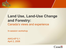 Land Use, Land-Use Change and Forestry: - Canada`s