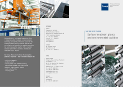 Surface treatment plants and environmental facilities