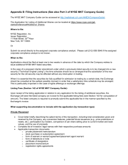 Appendix B Filing Instructions