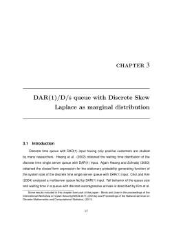 DAR(1)/D/s queue with Discrete Skew Laplace as marginal distribution