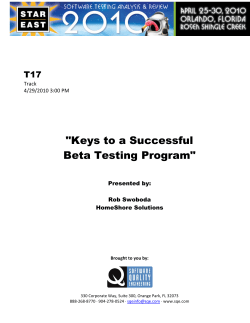 Keys to a Successful Beta Testing Program
