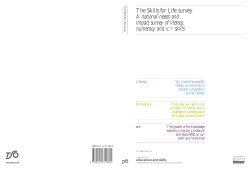 The Skills for Life survey A national needs and impact survey of