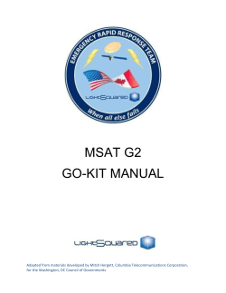 MSAT-G2 Training Manual - KR Nida Communications