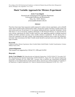 Slack Variable Approach for Mixture Experiment