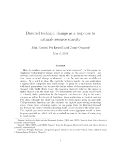 Directed technical change as a response to natural