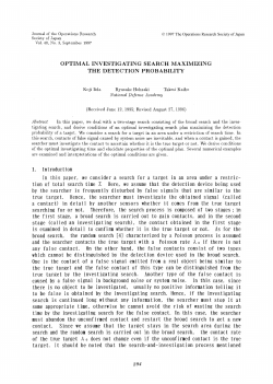 1. Introduction In this paper, we consider a search for a target in an
